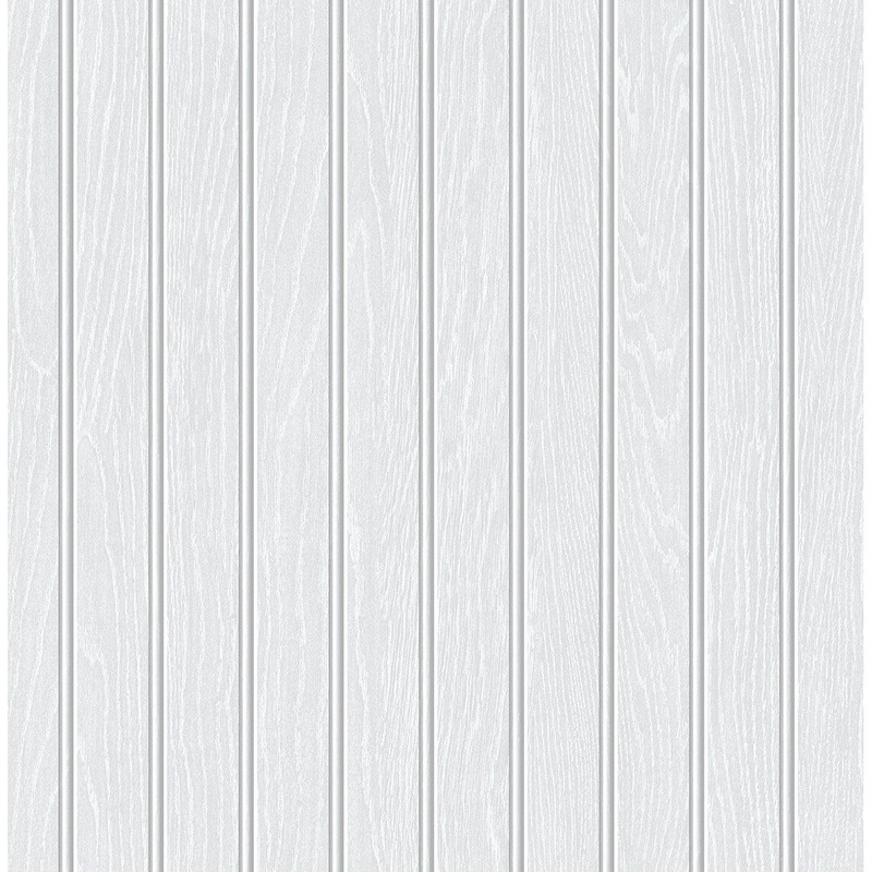 Seabrook Designs Faux Beadboard Prepasted Wallpaper - 20.5 in. W x 33 ft. L