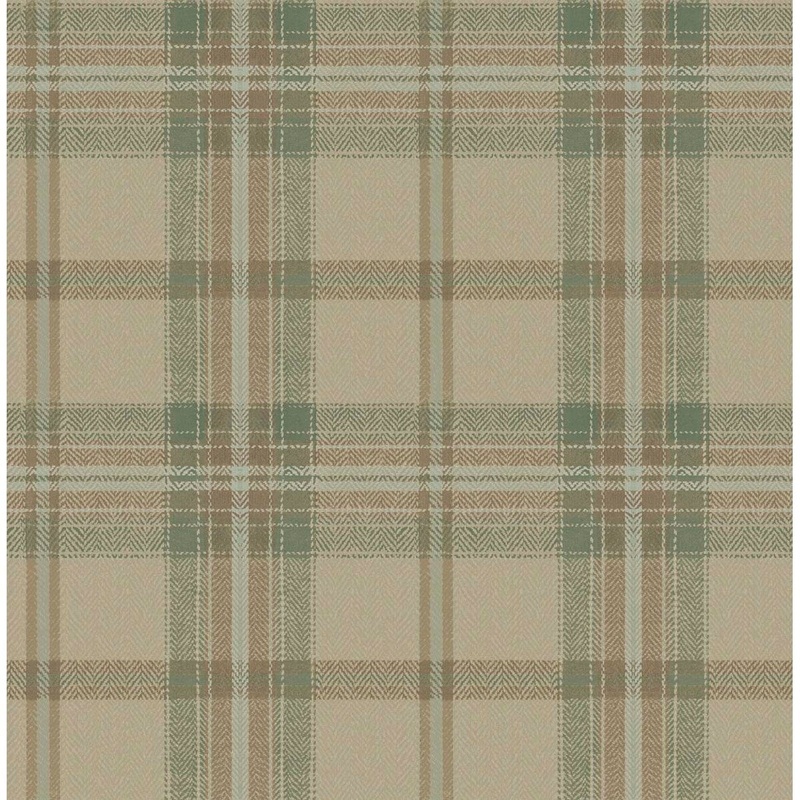 Seabrook Designs Pinnok Plaid Unpasted Wallpaper