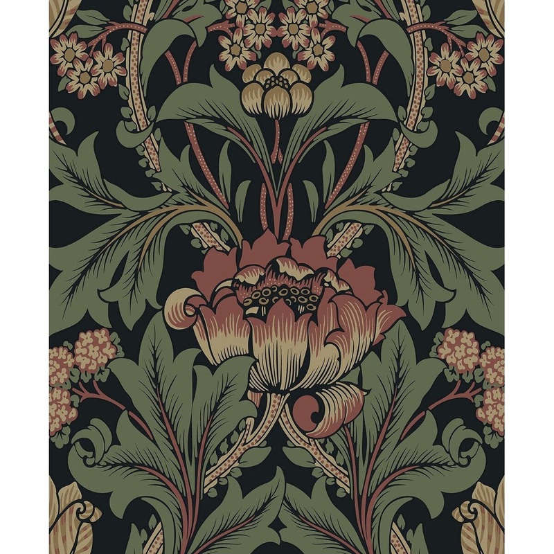Seabrook Designs Primrose Garden Floral Prepasted Wallpaper