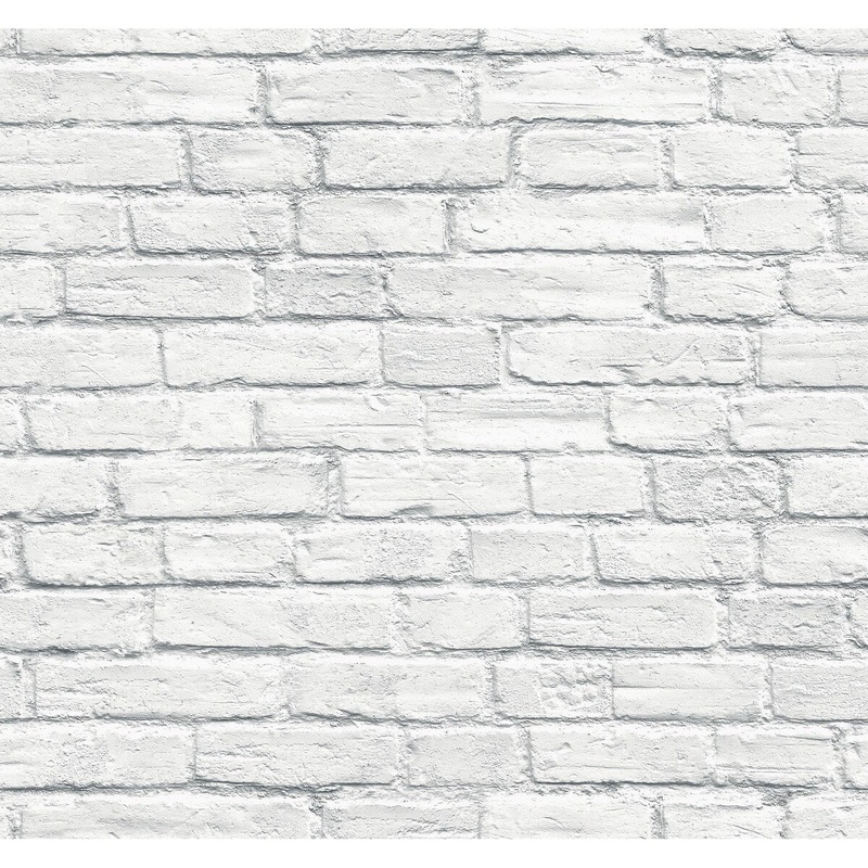 Seabrook Designs Rehberg Faux Brick Unpasted Wallpaper - 27 in. W x 27 ft. L