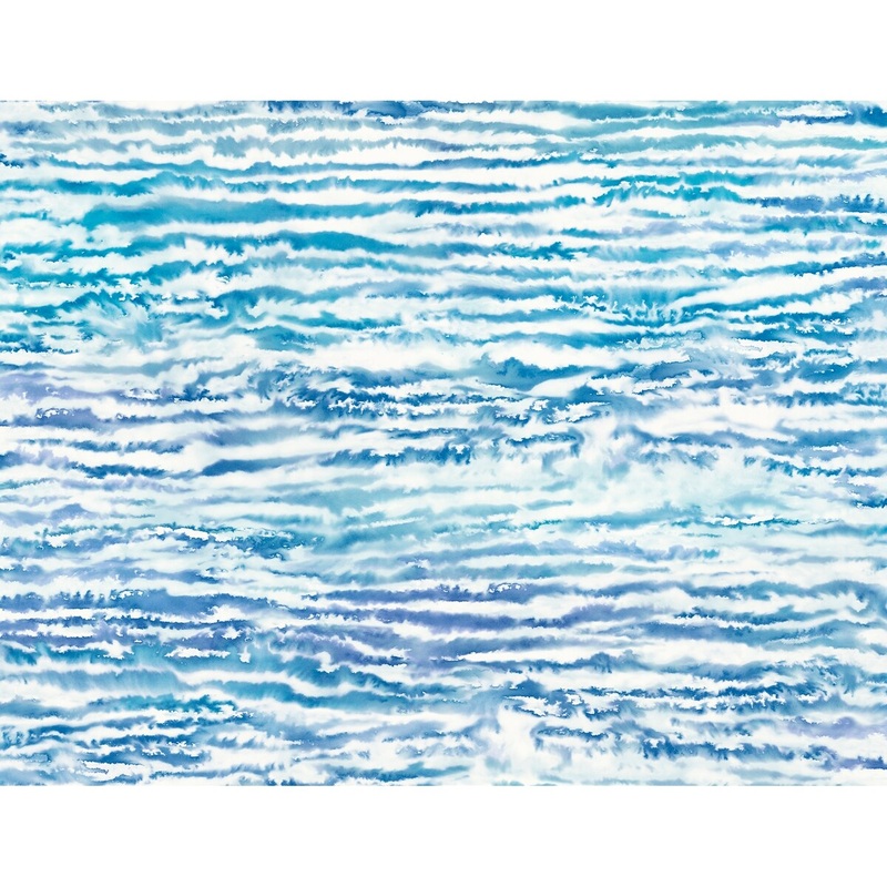 Seabrook Designs Watercolor Waves Unpasted Wallpaper