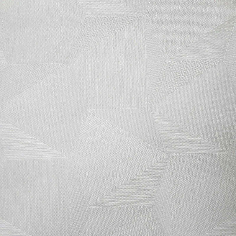 White Hexagon triangle faux fabric textured wallpaper 3D