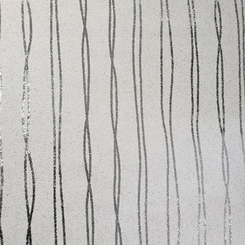 White mica wallpaper vermiculite stone ripple wave