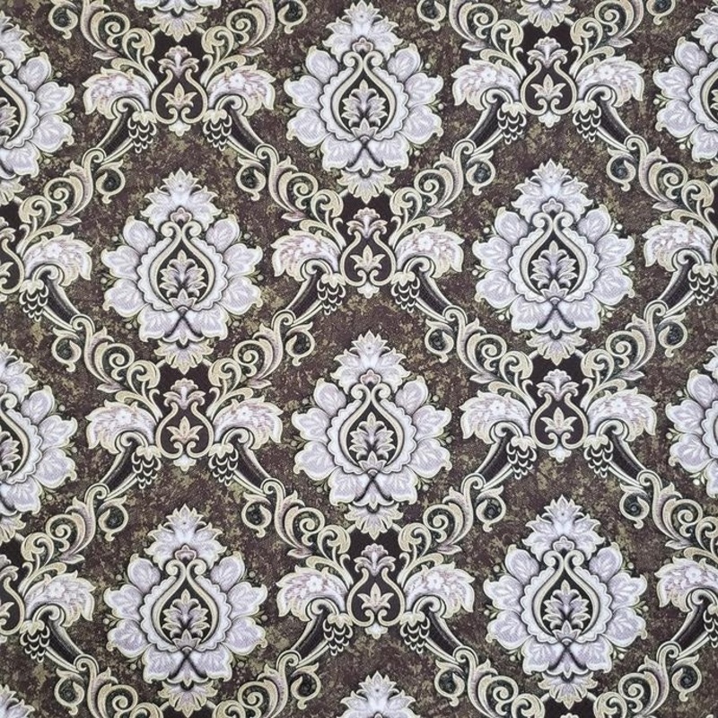 Damask brown gold Victorian purple vintage 3D wallpaper - 42 inc x 33 ft