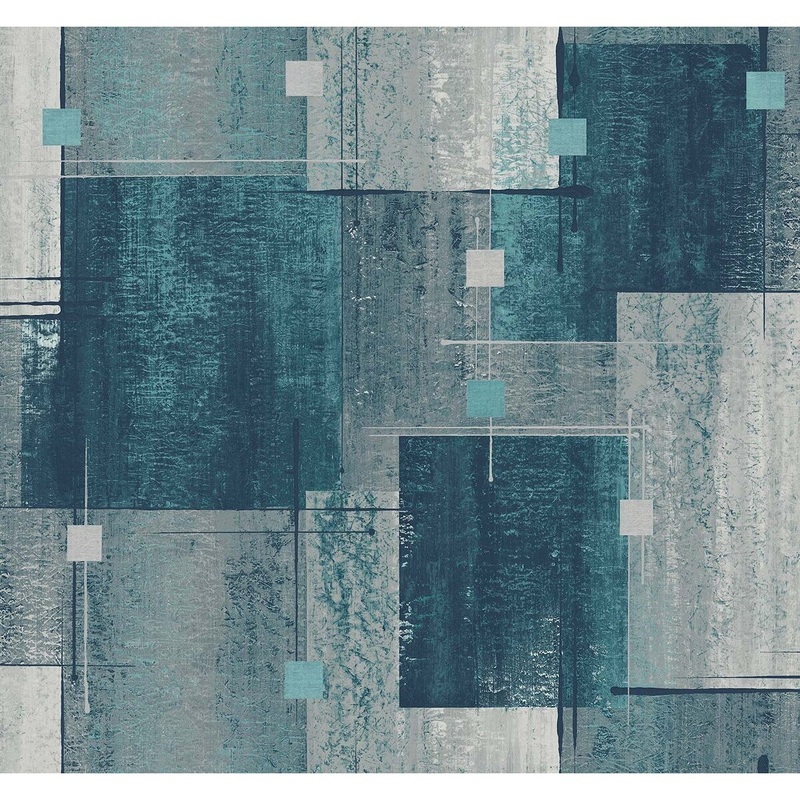 Seabrook Designs Barton Abstract Geometric Unpasted Wallpaper - 27 in. W x 27 ft. L