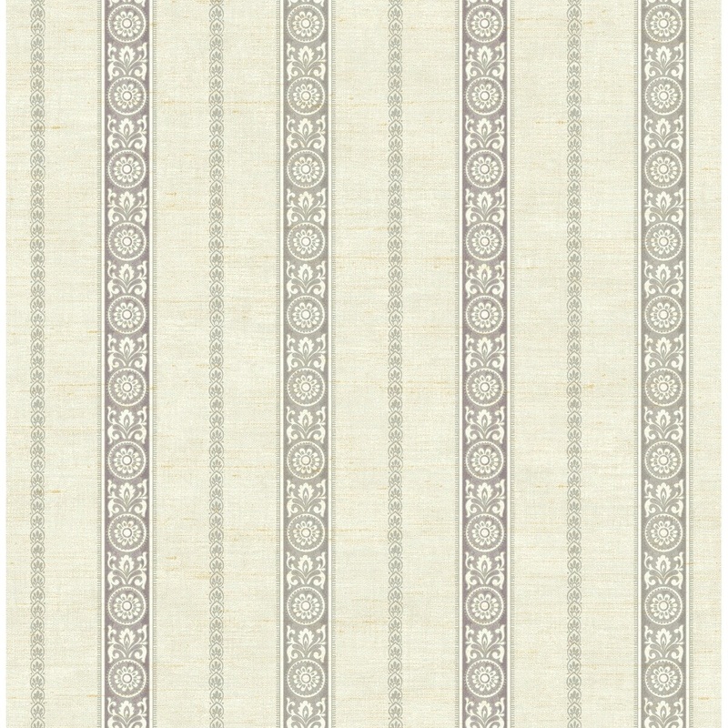 Seabrook Designs Caspien Decorative Stripe Unpasted Wallpaper