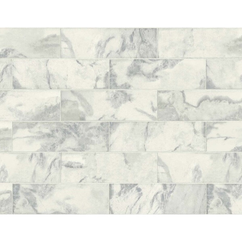 Seabrook Designs Faux Marble Tile Unpasted Wallpaper