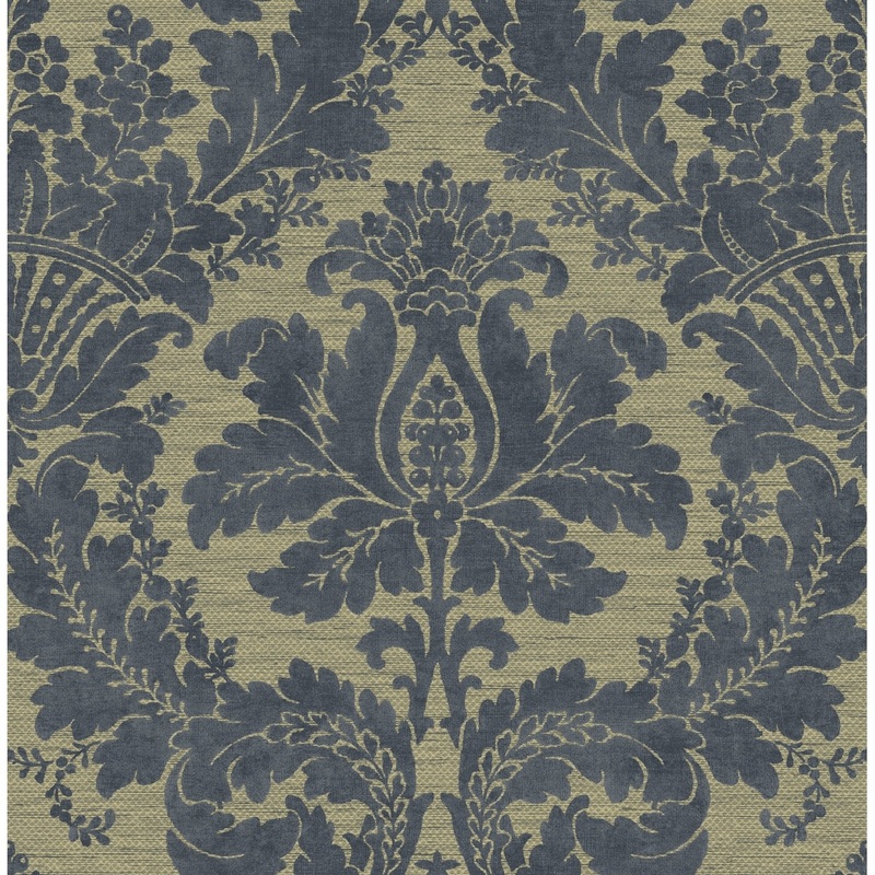 Seabrook Designs Jolie Damask Unpasted Wallpaper