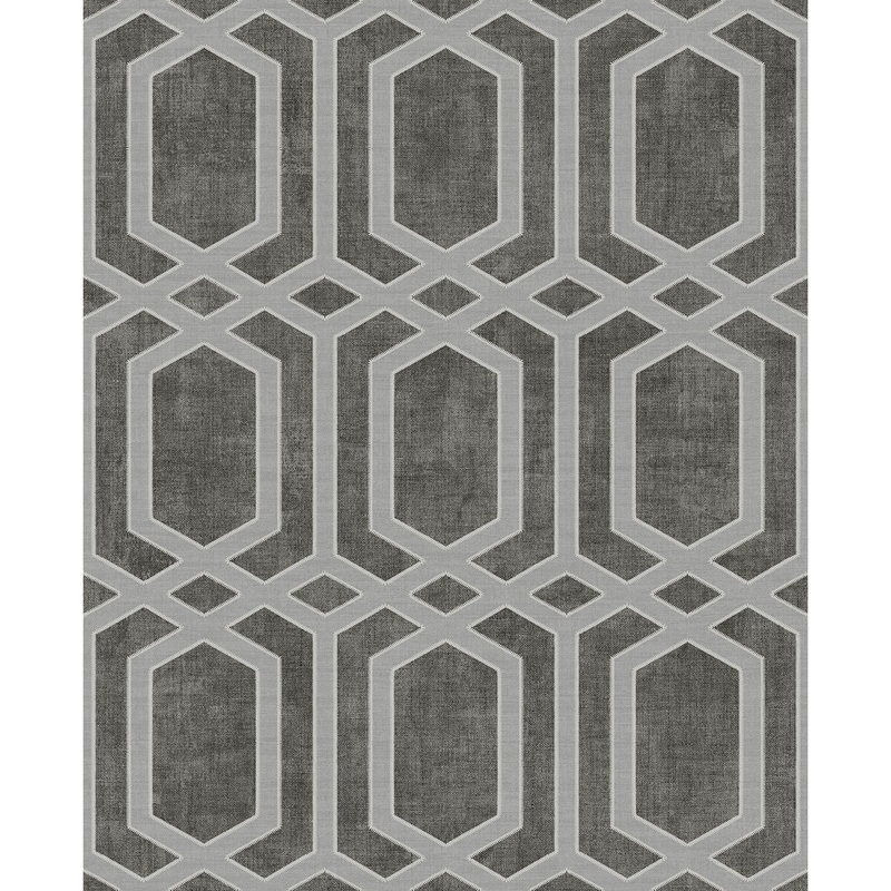 Seabrook Designs Wynne Geo Lattice Unpasted Wallpaper
