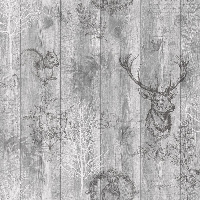 Stag Wood Panel Non-pasted Wallpaper  396in x 20.8in