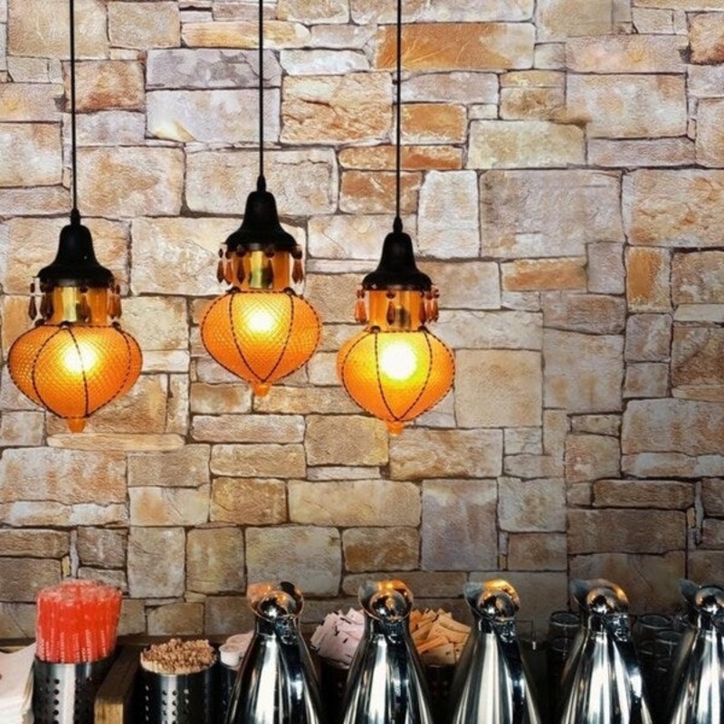 Wallpaper textured sand orange brown stone faux sandstone texture 3D