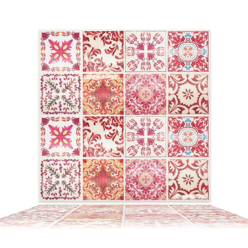 Walplus 3D Sticker Tile Splashbacks Mosaics Peel and Stick Kitchen Backsplash