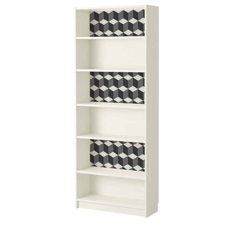 Walplus Bookcase Furniture Wrap Self-adhesive Film 3D Cubes 31"x39"