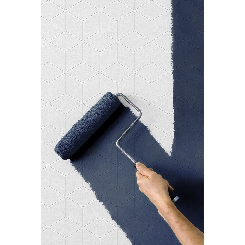 Erismann Cube Geometric Paintable Wallpaper - 20.9 in. W x 33 ft. L