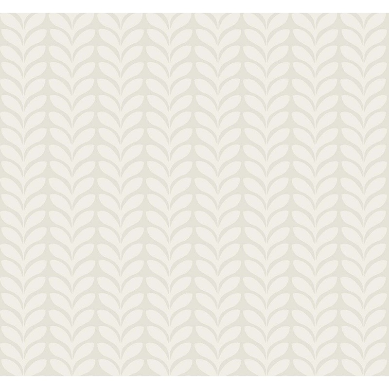 Seabrook Designs Calista Leaf Stripe Unpasted Wallpaper