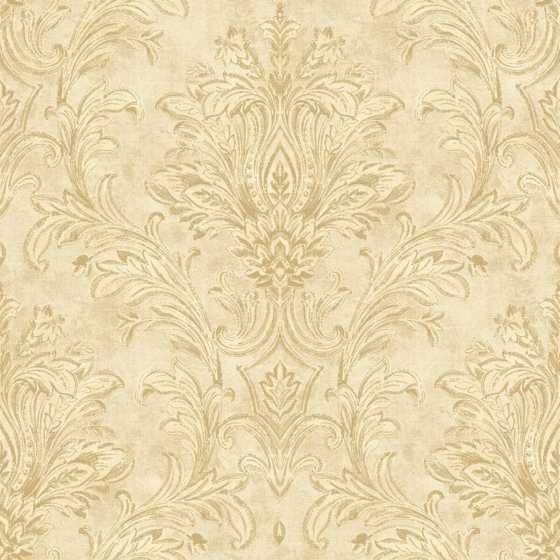Seabrook Designs Callie Etched Damask Unpasted Wallpaper