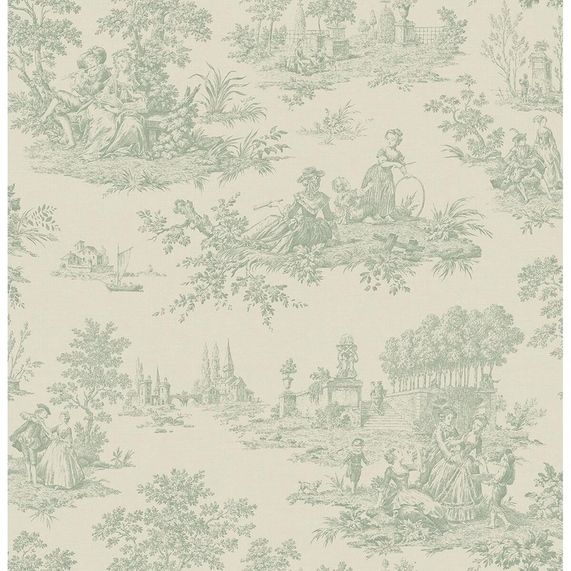 Seabrook Designs Chantilly Toile Unpasted Wallpaper