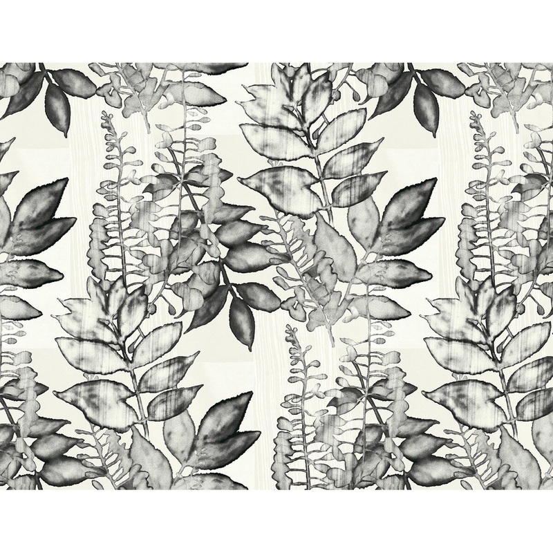 Seabrook Designs Eden Watercolor Leaves Unpasted Wallpaper