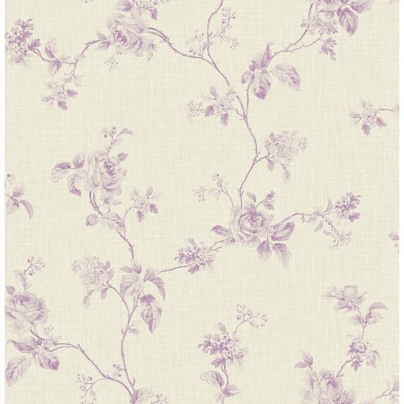 Seabrook Designs Floral Vine Unpasted Wallpaper