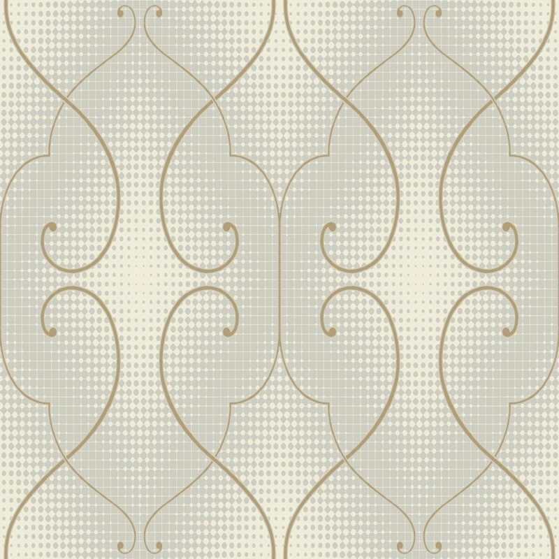 Seabrook Designs NYC Damask Unpasted Wallpaper