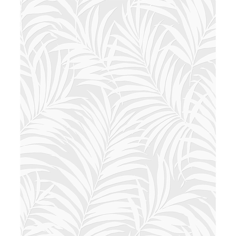 Seabrook Designs Off-White Tossed Palm Paintable Unpasted Wallpaper - 20.9 in. W x 33 ft. L
