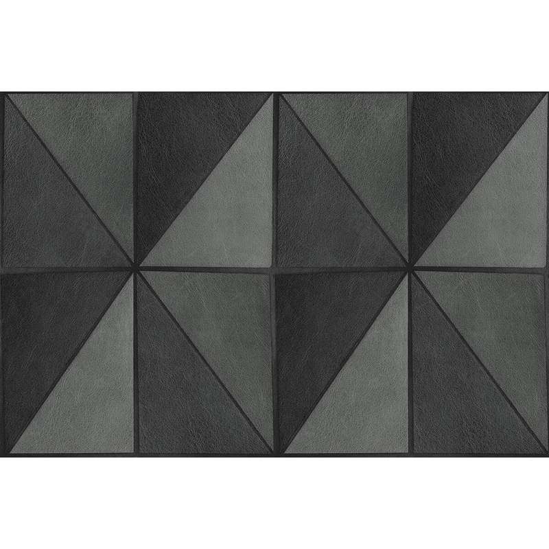 Seabrook Designs Preston Faux Leather Geometric Unpasted Wallpaper