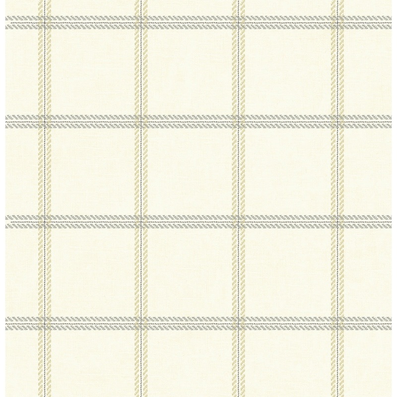 Seabrook Designs Tattersall Plaid Unpasted Wallpaper