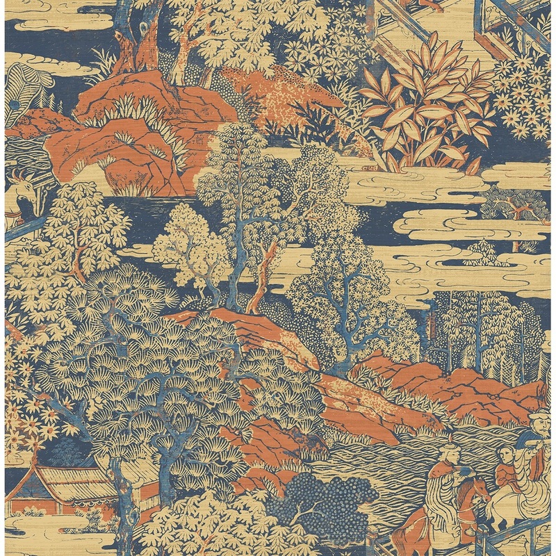 Seabrook Designs Tory Garden Unpasted Wallpaper