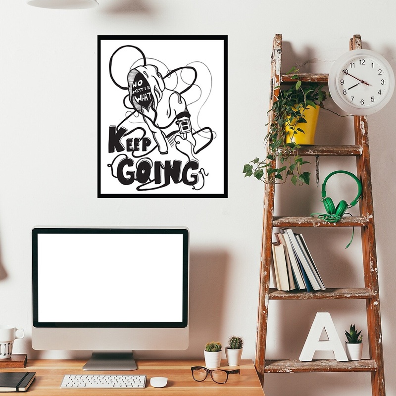 Walplus Wall Sticker Decal Wall Art Frame Sticker Keep Going Quote