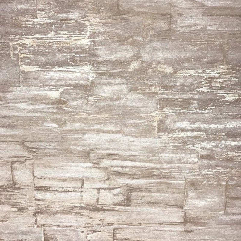 Embossed Wallpaper gold champagne metallic stone Textured - 42 inc x 33 ft