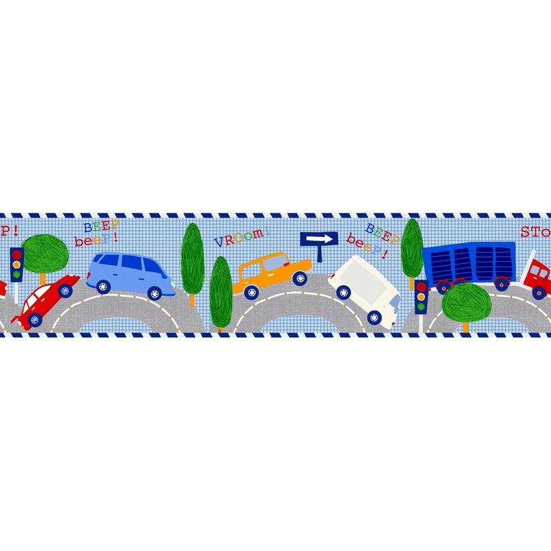 Seabrook Designs Busy Road Unpasted Wallpaper Border