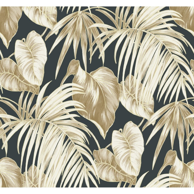 Seabrook Designs Dominica Tropical Leaf Unpasted Wallpaper