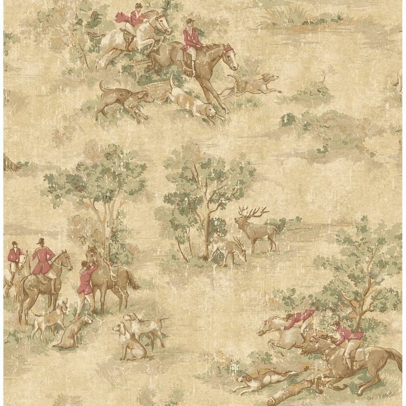 Seabrook Designs Gianna Western Toile Unpasted Wallpaper