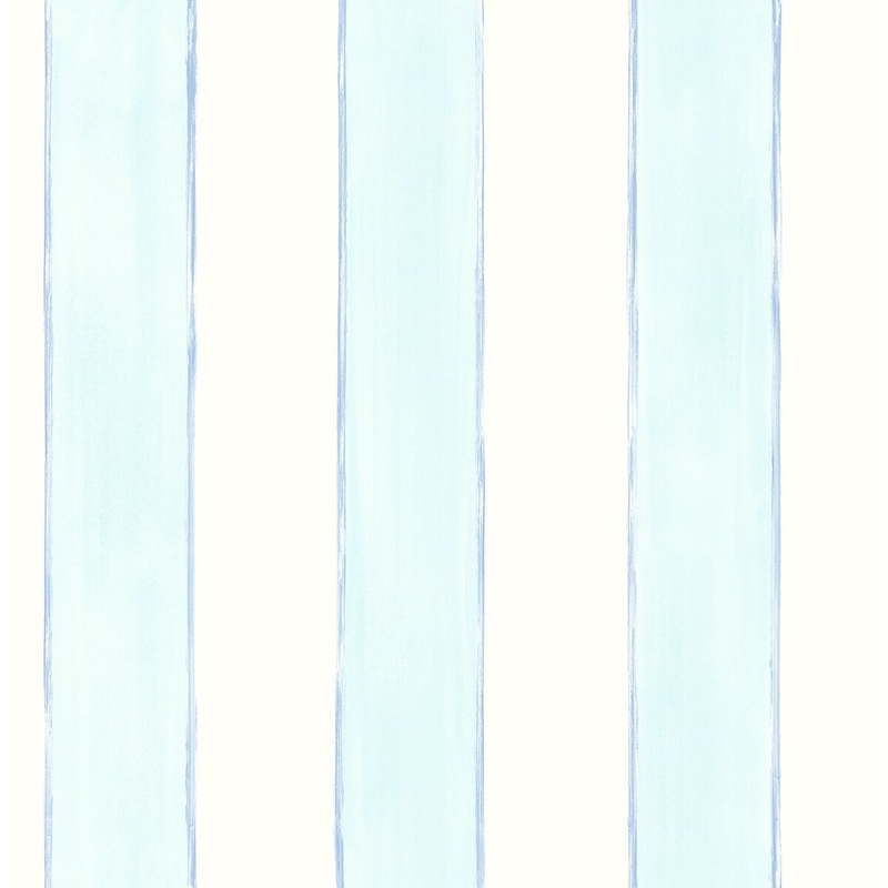Seabrook Designs Watercolor Stripes Unpasted Wallpaper