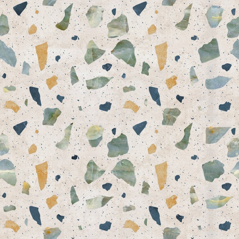 Terrazzo Graphic Decoration Flooring Stickers 15.7" x 78.7" Peel and Stick Wallpaper Roll