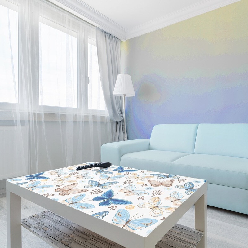 Walplus Blue Migrants Self-Adhesive Film Furniture Wrap Home Decor