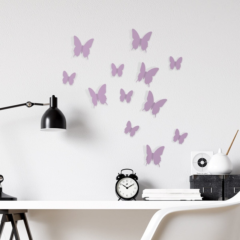 Walplus Wall Sticker Luxury 3D Flower with Crystal in Black Wall Decor