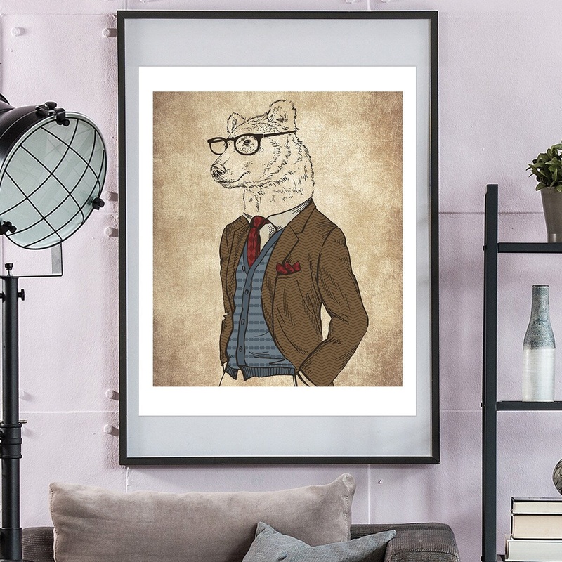 Walplus Wall Sticker Wall Art Wall Decor Animal Bear Poster Print