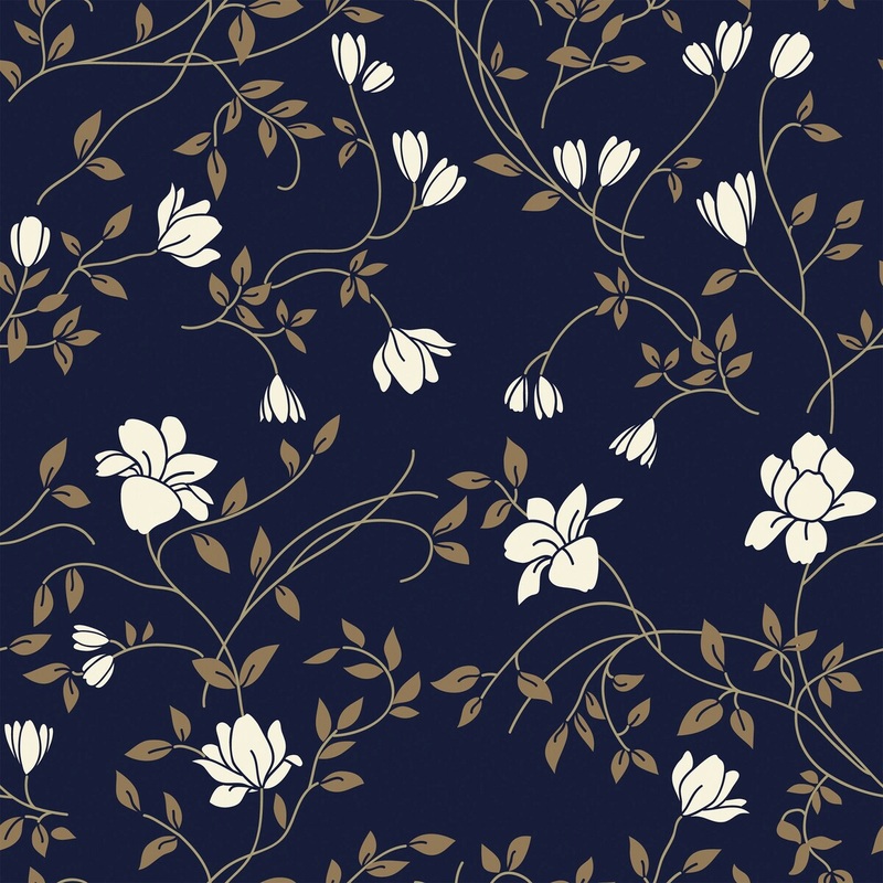 Floral Vintage 15.7" W x 16.5 'L Peel and Stick Wallpaper Roll