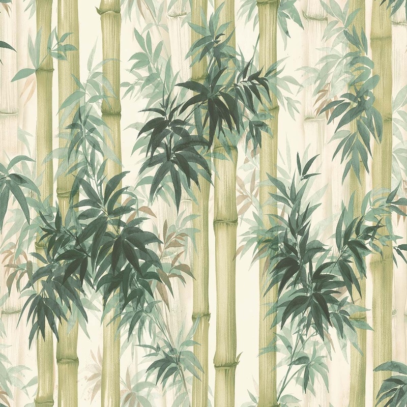 Seabrook Designs Bamboo Jungle Unpasted Wallpaper