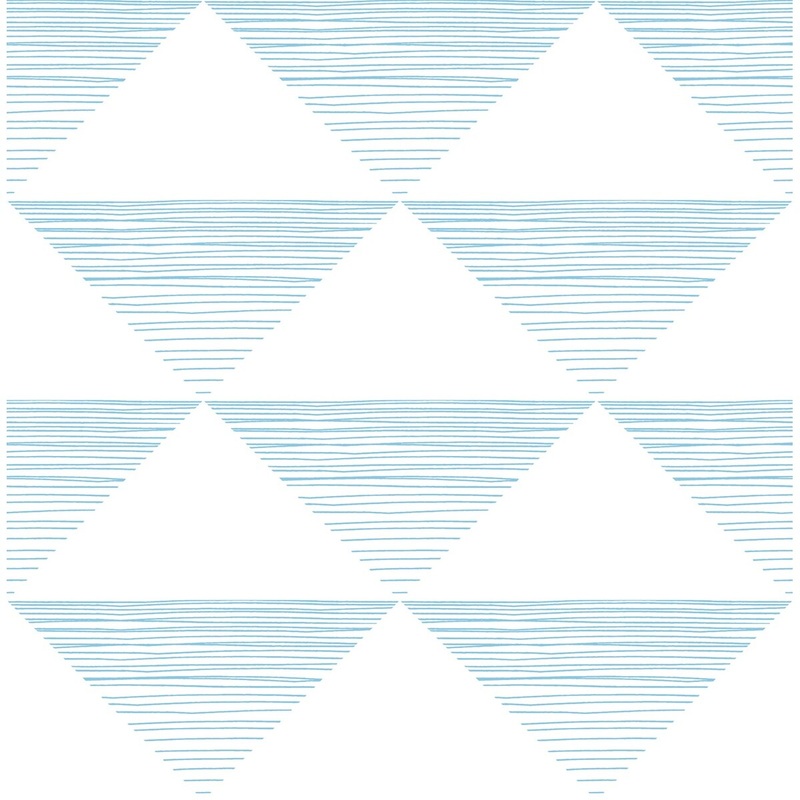 Seabrook Designs Day Dreamers Geo Stripe Unpasted Wallpaper