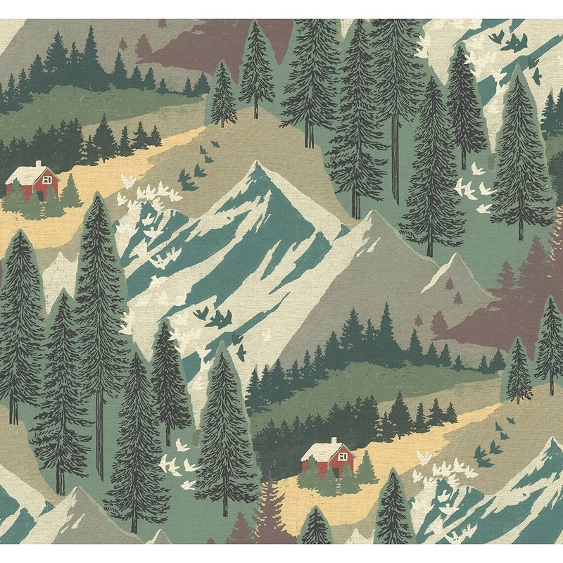 Seabrook Designs Estes Rolling Hills Unpasted Wallpaper