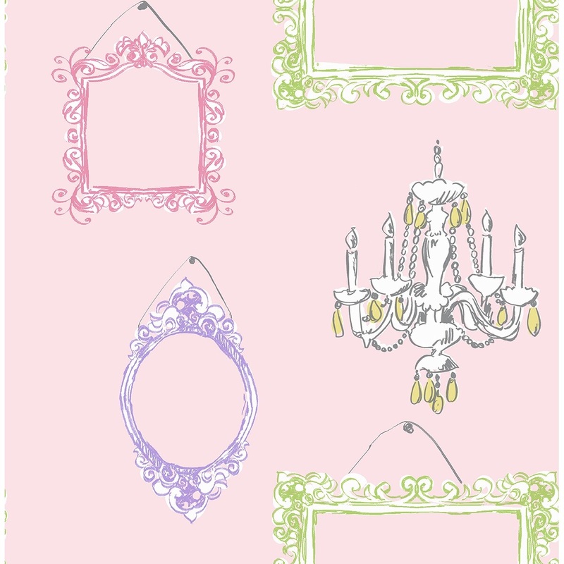 Seabrook Designs Fun Frames Unpasted Wallpaper - 20.5 in. W x 33 ft. L