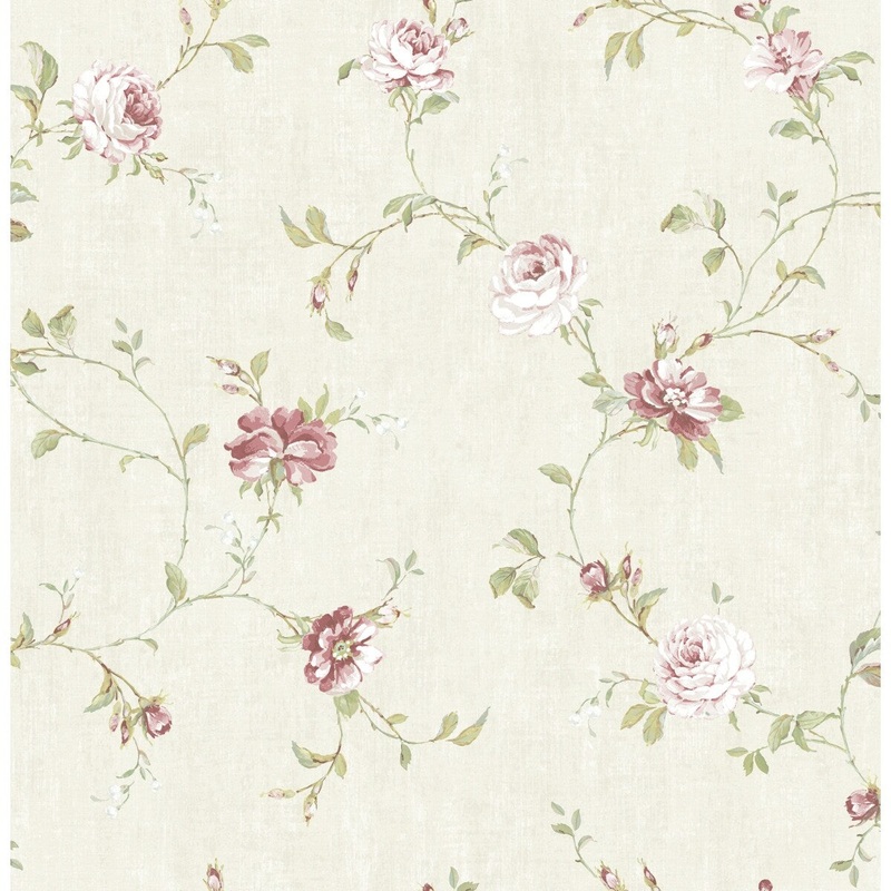 Seabrook Designs Govinda Floral Vine Unpasted Wallpaper