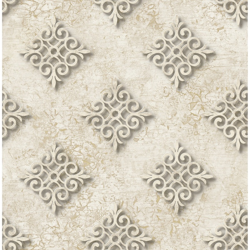 Seabrook Designs Rhode Diamond Spot Unpasted Wallpaper