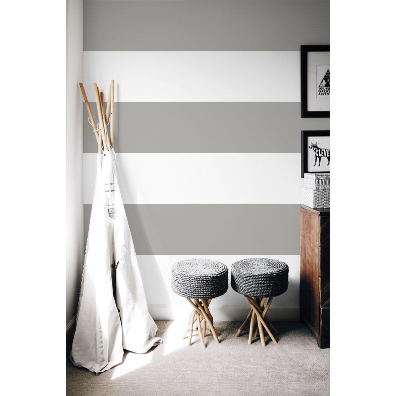 Seabrook Designs Schall Stripe Unpasted Wallpaper - 20.5 in. W x 33 ft. L