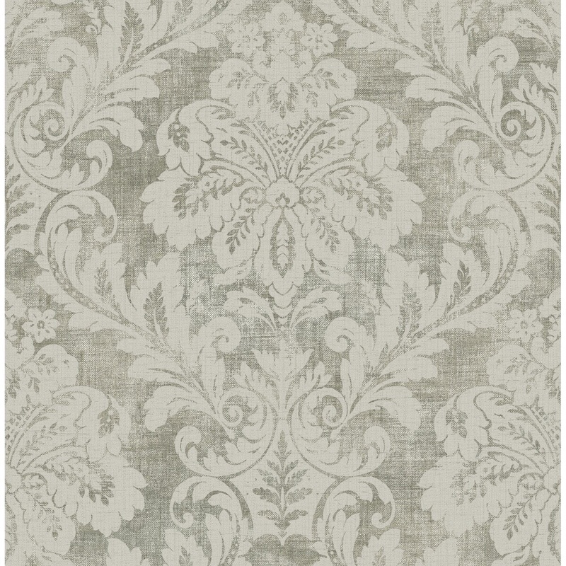 Seabrook Designs Shimmer Damask Unpasted Wallpaper