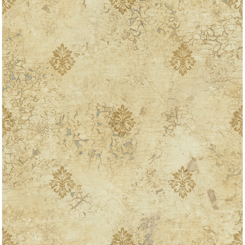 Seabrook Designs Villa Fleur De Lis Unpasted Wallpaper