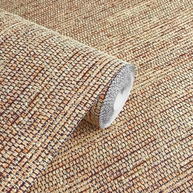 Wallpaper textured plain modern beige brown gold metallic 3D