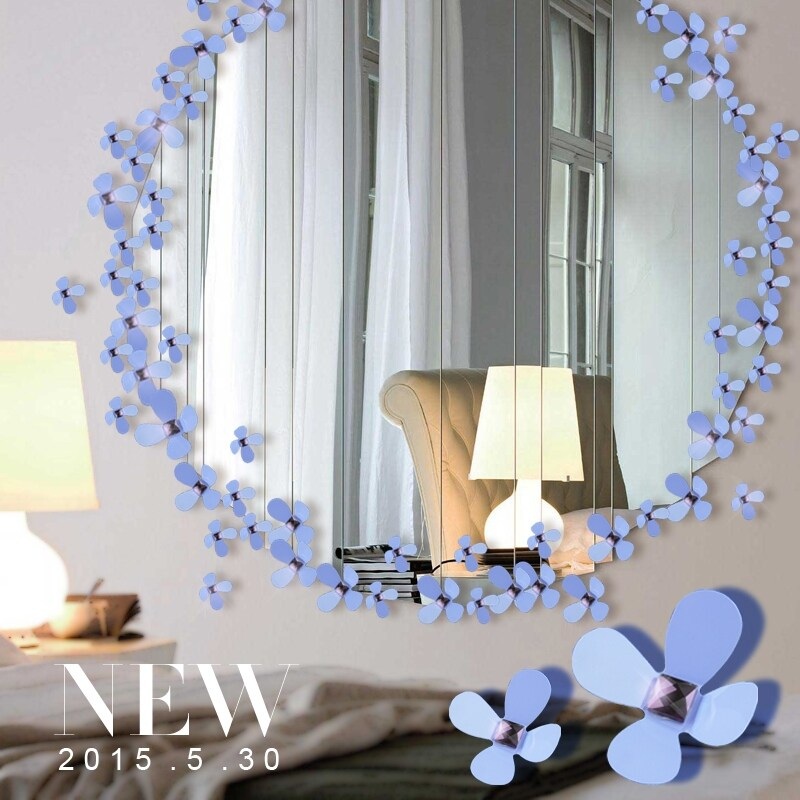 Walplus Wall Sticker Luxury 3D Flower Crystals in Lavender Wall Decor